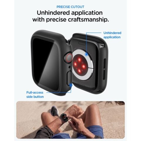 SPIGEN THIN FIT 360 APPLE WATCH 4 / 5 / 6 / SE 1 / 2 / 3 (44 mm) crni - Slika 8