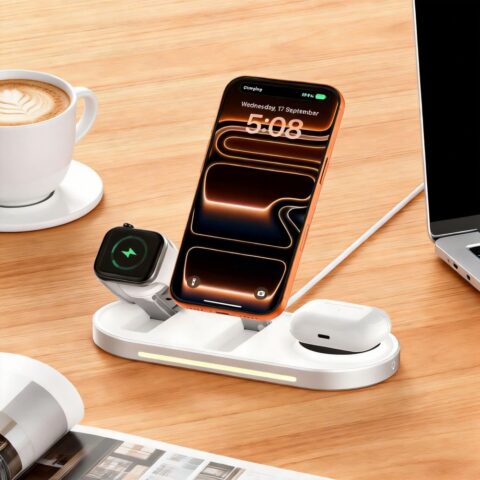 TECH-PROTECT A51 ARCTICBOOST 3u1 magnetski MagSafe bežični punjač 25W QI2.2 bijeli - Slika 7