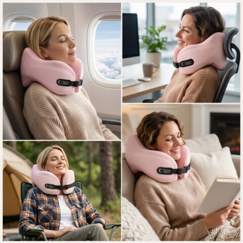 TECH-PROTECT COMFORTREST putni jastuk za vrat (ružičasti) - Slika 7