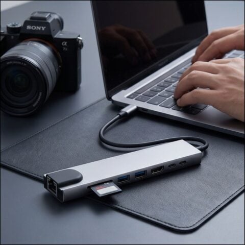 Tech-Protect HB09 Hub 8u1 Type C to 2 x USB + Type C + HDMI 4K 60HZ + SD/TF + PD100W + RJ45 - Slika 10