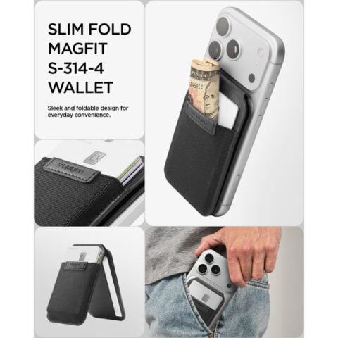 Spigen S314-4 Slim Fold Tripod kožni MagSafe novčanik - Slika 10