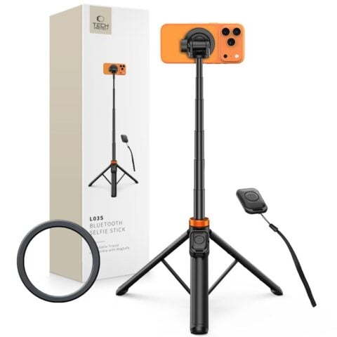 9 TECH-PROTECT L03S MAGSAFE BLUETOOTH SELFIE STICK TRIPOD 2 u 1 (crni) - Slika 1