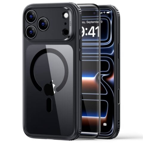 1 ESR CLASSIC HYBRID MAGSAFE i kaljeno staklo za iPhone 17 PRO / 18 PRO (CLEAR/BLACK) - Slika 1