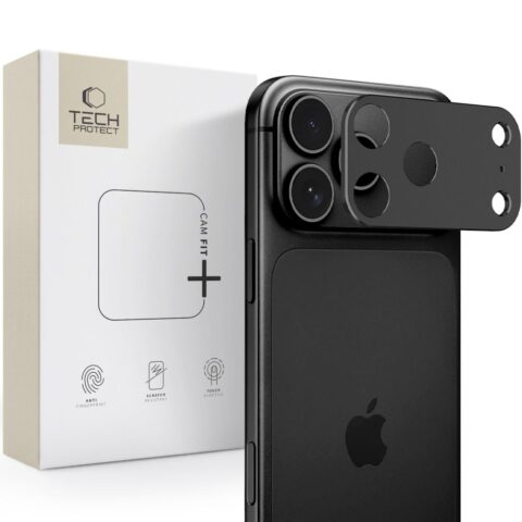 10 TECH-PROTECT CAMALLOY FIT+ zaštita za leće kamere iPHONE 18 PRO MAX (crna) - Slika 1