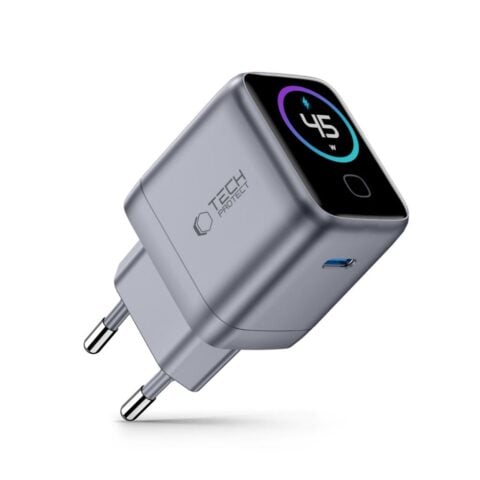 TECH-PROTECT POWERVISION NC45W-GAN, mrežni punjač s 1 priključkom PD 45 W, tamnosivi - Slika 8