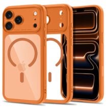 TECH-PROTECT MAGPEAK MAGSAFE CC iPhone 17 Pro Max / 18 Pro Max (ORANGE/CLEAR)