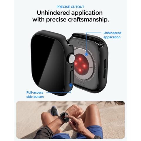 SPIGEN THIN FIT 360 zaštita sa kaljenim staklom za APPLE WATCH 10 / 11 (46 mm) - Slika 9