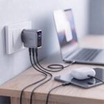Tech-Protect Powervision NC100W-GAN 3-portni punjač, PD 100 W / QC 3.0, sivi - Slika 10