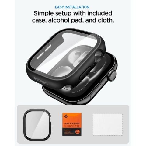 SPIGEN THIN FIT 360 zaštita sa kaljenim staklom za APPLE WATCH 10 / 11 (46 mm) - Slika 10