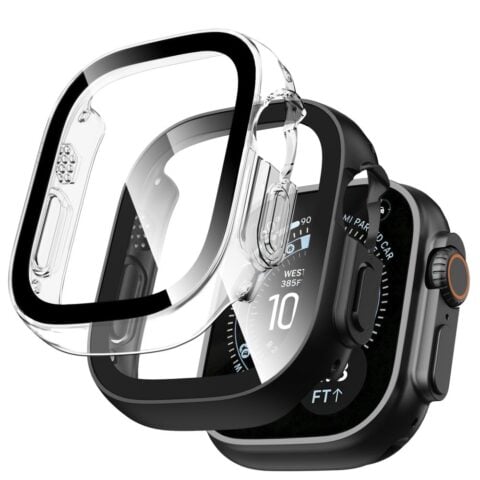 1 TECH-PROTECT DEFENSE 2-komada APPLE WATCH ULTRA 1 / 2 / 3 / 4 (49 mm) crno & prozirno - Slika 1