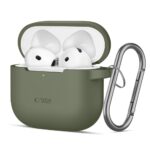 TECH-PROTECT SILICONE HOOK zaštita za APPLE AIRPODS 4 / 5 (OLIVE GREEN)