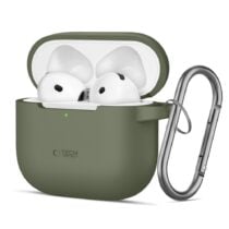 TECH-PROTECT SILICONE HOOK zaštita za APPLE AIRPODS 4 / 5 (OLIVE GREEN)