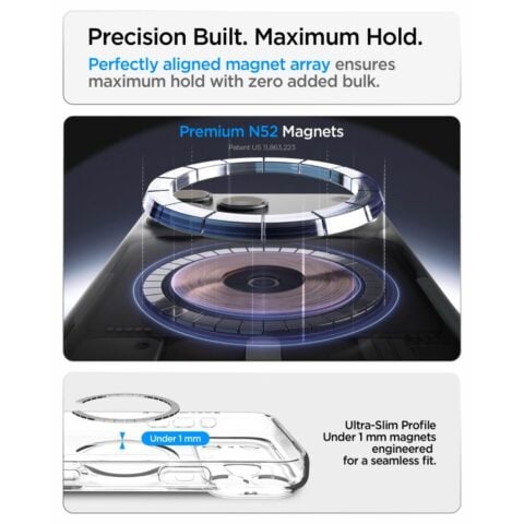 SPIGEN ULTRA HYBRID mag magsafe za iPhone 17 PRO MAX / 18 PRO MAX (clear/gold) - Slika 11