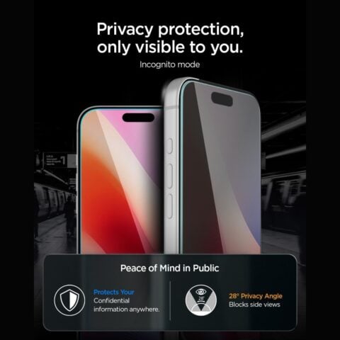 SPIGEN GLAS.TR ”EZ FIT PRO AC” 2 komada za iPHONE 18 PRO MAX (privacy) - Slika 11