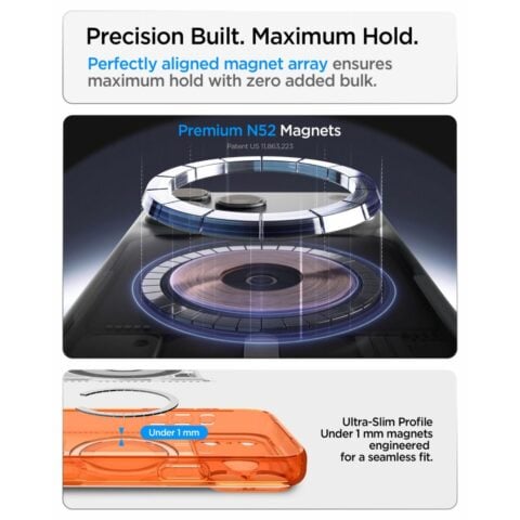 Spigen Ultra Hybrid MagSafe za iPhone 17 Pro Max / 18 Pro Max (MAX C-ONE TANGERINE) - Slika 12