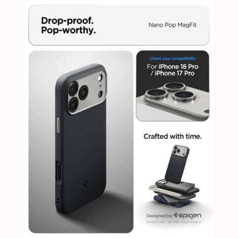 SPIGEN NANO POP MAG MAGSAFE zaštita za iPhone 17 PRO MAX / 18 PRO MAX (BLACK SESAME) - Slika 12