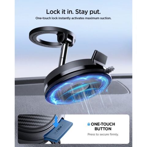 SPIGEN STK100 VacuumLock Magnetni MagSafe auto stalak za kontrolnu ploču - Slika 12