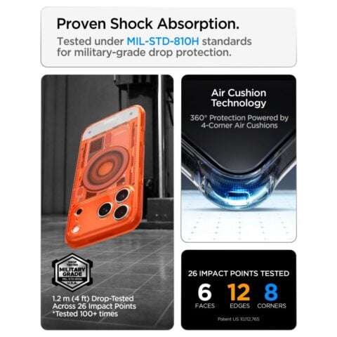 Spigen Ultra Hybrid MagSafe za iPhone 17 Pro Max / 18 Pro Max (MAX C-ONE TANGERINE) - Slika 13