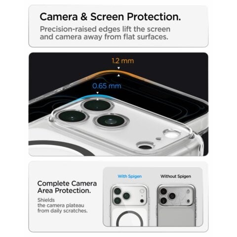 SPIGEN ULTRA HYBRID mag magsafe za iPhone 17 PRO MAX / 18 PRO MAX (clear/graphite) - Slika 13