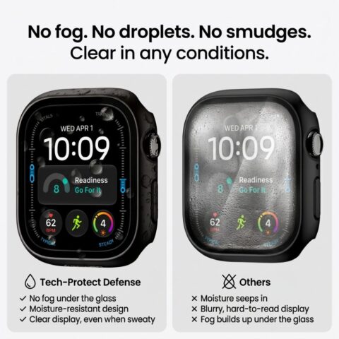 TECH-PROTECT DEFENSE 2-komada APPLE WATCH ULTRA 1 / 2 / 3 / 4 (49 mm) crno & prozirno - Slika 14