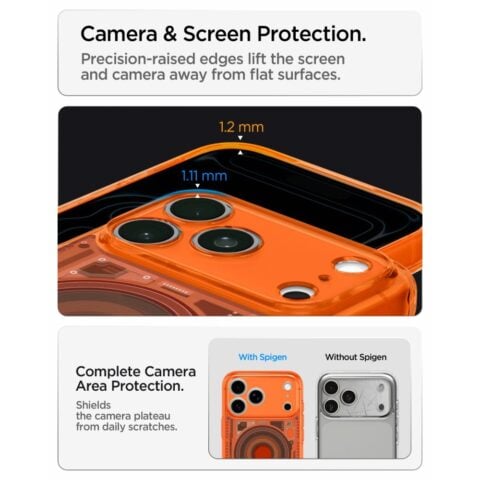 Spigen Ultra Hybrid MagSafe za iPhone 17 Pro Max / 18 Pro Max (MAX C-ONE TANGERINE) - Slika 14