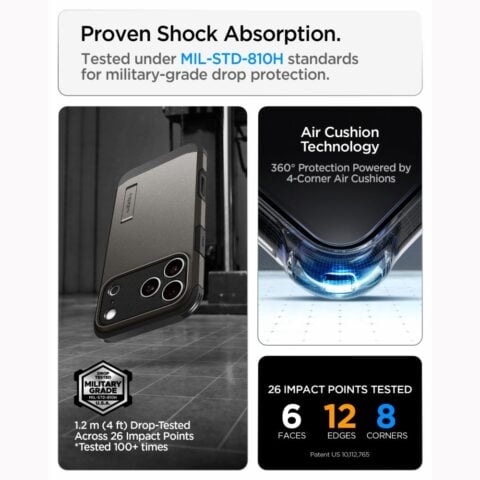SPIGEN TOUGH ARMOR T MAGSAFE stražnja maska za iPhone 17 Pro / 18 Pro (GUNMETAL) - Slika 14