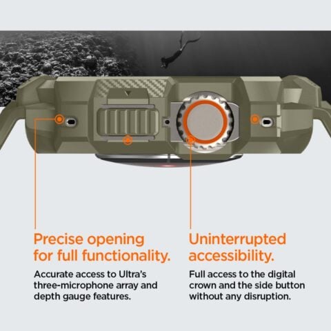 SPIGEN RUGGED ARMOR ”PRO” narukvica / maskica za Apple Watch ULTRA 1 / 2 / 3 / 4 (49 mm) VINTAGE KHAKI - Slika 13