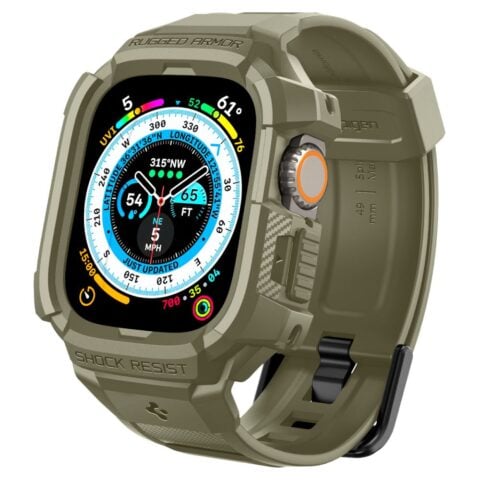 SPIGEN RUGGED ARMOR ”PRO” narukvica / maskica za Apple Watch ULTRA 1 / 2 / 3 / 4 (49 mm) VINTAGE KHAKI - Slika 14