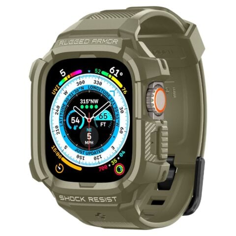 SPIGEN RUGGED ARMOR ”PRO” narukvica / maskica za Apple Watch ULTRA 1 / 2 / 3 / 4 (49 mm) VINTAGE KHAKI - Slika 1
