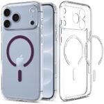 SPIGEN ULTRA HYBRID mag magsafe za iPhone 17 PRO MAX / 18 PRO MAX (clear/burgundy) - Slika 4