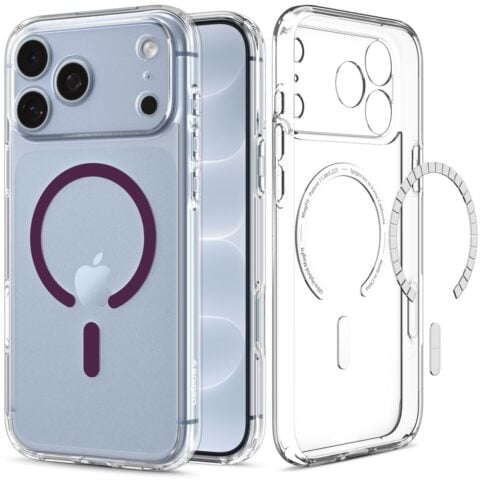 SPIGEN ULTRA HYBRID mag magsafe za iPhone 17 PRO MAX / 18 PRO MAX (clear/burgundy) - Slika 4