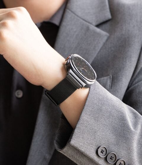 RINGKE METAL ONE MESH remen za Samsung Galaxy Watch Ultra 1 / 2 2024-2026 (47 mm), crni - Slika 4