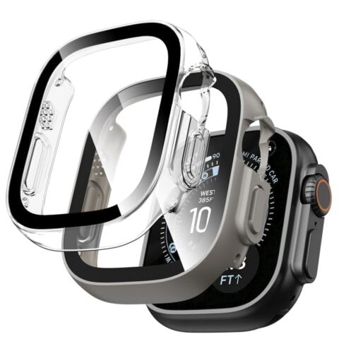 TECH-PROTECT DEFENSE 2-komada APPLE WATCH ULTRA 1 / 2 / 3 / 4 (49 mm) titanium & prozirno - Slika 1