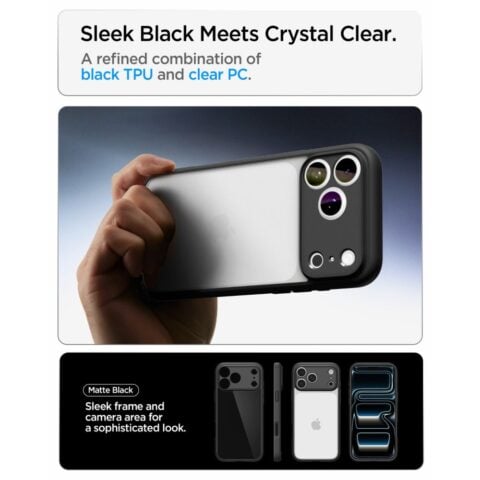 SPIGEN ULTRA HYBRID zaštita za iPHONE 17 PRO MAX / 18 PRO MAX (matte crna) - Slika 7