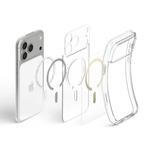 SPIGEN ULTRA HYBRID mag magsafe za iPhone 17 PRO MAX / 18 PRO MAX (clear/gold) - Slika 7
