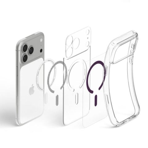 SPIGEN ULTRA HYBRID mag magsafe za iPhone 17 PRO MAX / 18 PRO MAX (clear/burgundy) - Slika 7