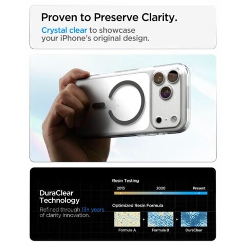 SPIGEN ULTRA HYBRID mag magsafe za iPhone 17 PRO MAX / 18 PRO MAX (clear/graphite) - Slika 8