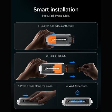 SPIGEN GLAS.TR ”EZ FIT PRO AC” 2 komada za iPHONE 18 PRO MAX (privacy) - Slika 8