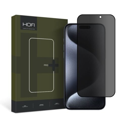 HOFI ANTI SPY GLASS PRO+ kaljeno staklo za  iPHONE 15 PRO MAX (PRIVACY) - Slika 1