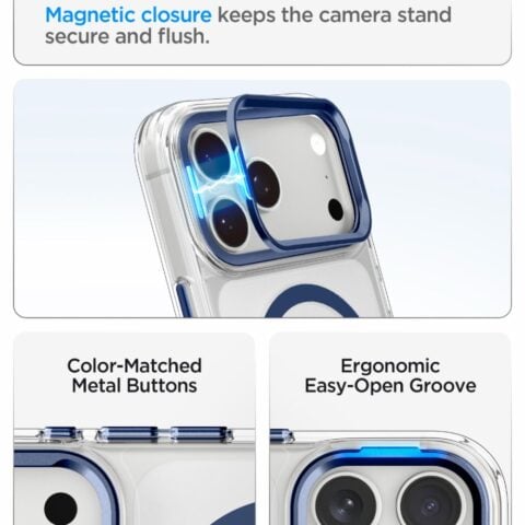 Spigen Ultra Hybrid Optik S MagSafe, prozirna tamnoplava - iPhone 18 Pro / 17 Pro - Slika 8