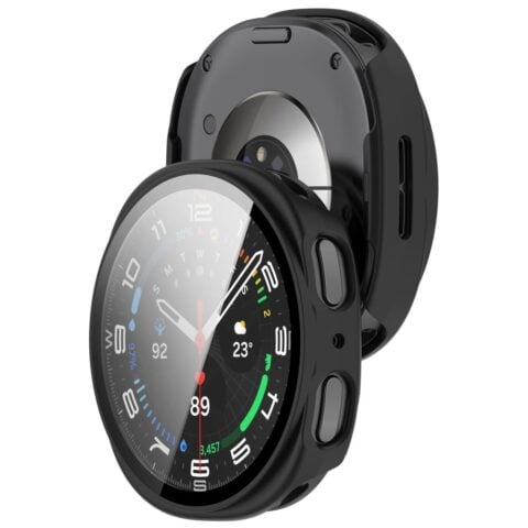 TECH-PROTECT DEFENSE 2 komada za SAMSUNG GALAXY WATCH 8 / 9 (44 mm), mat crna i prozirna - Slika 9