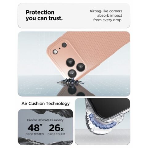 SPIGEN LIQUID AIR zaštita za iPHONE 17 PRO MAX / 18 PRO MAX (ROSE TITANIUM) - Slika 9