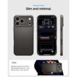 SPIGEN THIN FIT MAG MAGSAFE zaštita za iPHONE 17 PRO / 18 PRO (GUNMETAL) - Slika 9
