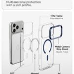 Spigen Ultra Hybrid Optik S MagSafe, prozirna tamnoplava - iPhone 18 Pro / 17 Pro - Slika 9