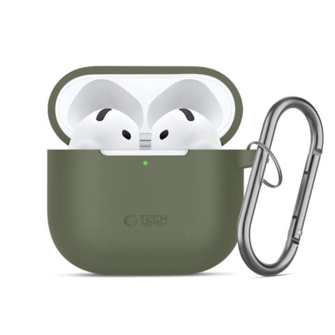 TECH-PROTECT SILICONE HOOK zaštita za APPLE AIRPODS 4 / 5 (OLIVE GREEN) - Slika 5