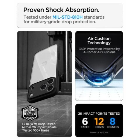 SPIGEN ULTRA HYBRID zaštita za iPHONE 17 PRO MAX / 18 PRO MAX (matte crna) - Slika 10