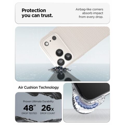 SPIGEN LIQUID AIR zaštita za iPHONE 17 PRO / 18 PRO (NATURAL TITANIUM) - Slika 10