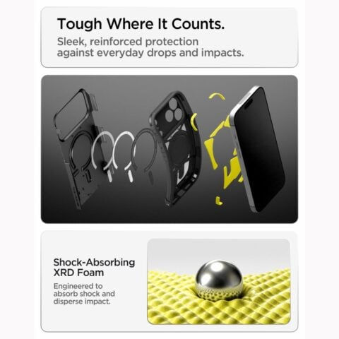SPIGEN TOUGH ARMOR T MAGSAFE stražnja maska za iPhone 17 Pro / 18 Pro, crna - Slika 10