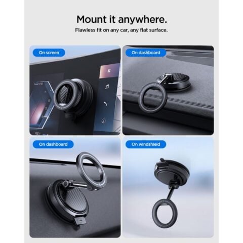 SPIGEN STK100 VacuumLock Magnetni MagSafe auto stalak za kontrolnu ploču - Slika 10