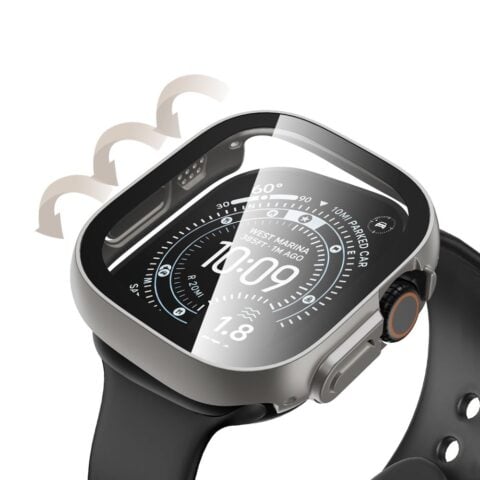 TECH-PROTECT DEFENSE 2-komada APPLE WATCH ULTRA 1 / 2 / 3 / 4 (49 mm) titanium & prozirno - Slika 10